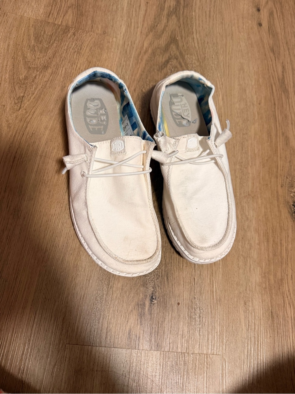 White Hey Dude shoes